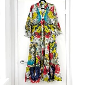 NWOT RARE Johnny Was Kimono Maxi Dress Cover up S